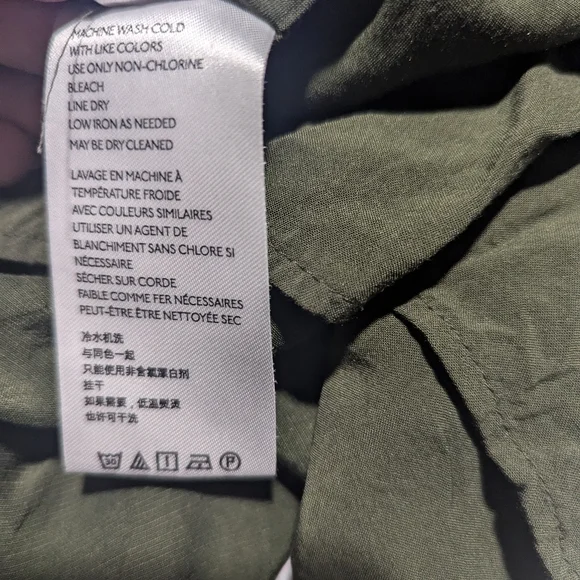 Anthropologie Olive Green Linen Blend Dress Size 2X - Picture 12 of 12